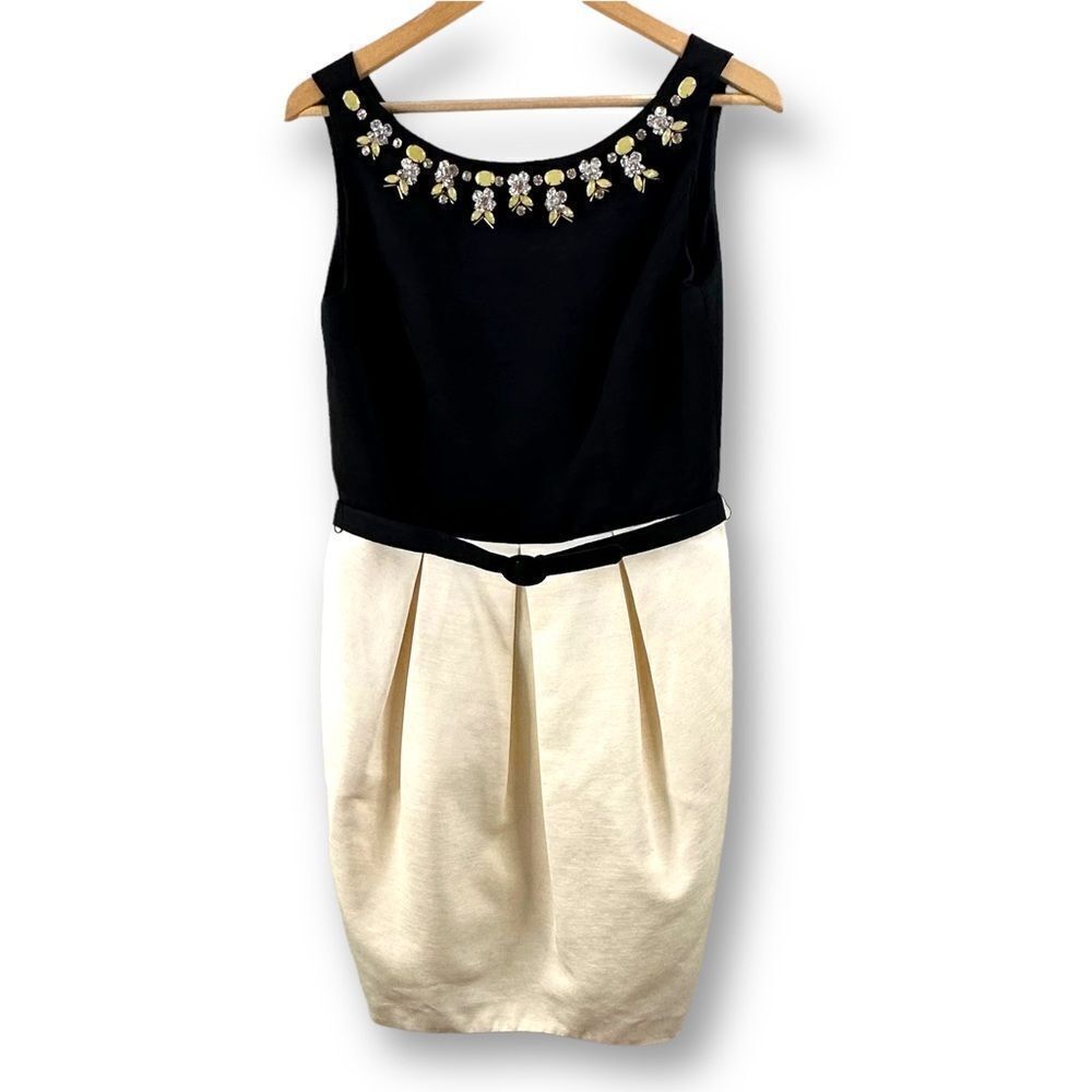 ‎Eliza J jewel embellished neckline dress
